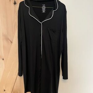 George Black Pajama Shirt with White Trim